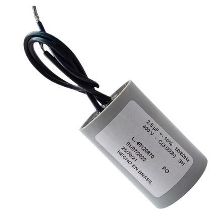 Capacitor De Partida 2,5uF 400V 27x47mm (2Fios)