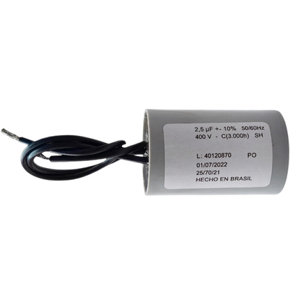 Capacitor De Partida 2,5uF 400V 27x47mm (2Fios)