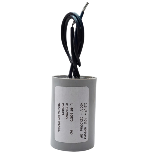 Capacitor De Partida 2,5uF 400V 27x47mm (2Fios)
