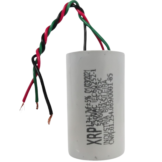 Capacitor De Partida 1,3uF+1,7uF 250V 27x47mm (3Fios)