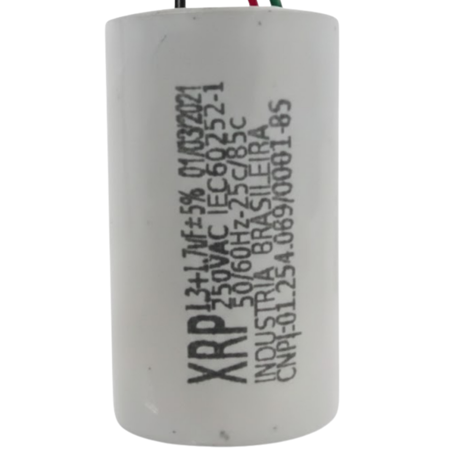 Capacitor De Partida 1,3uF+1,7uF 250V 27x47mm (3Fios)