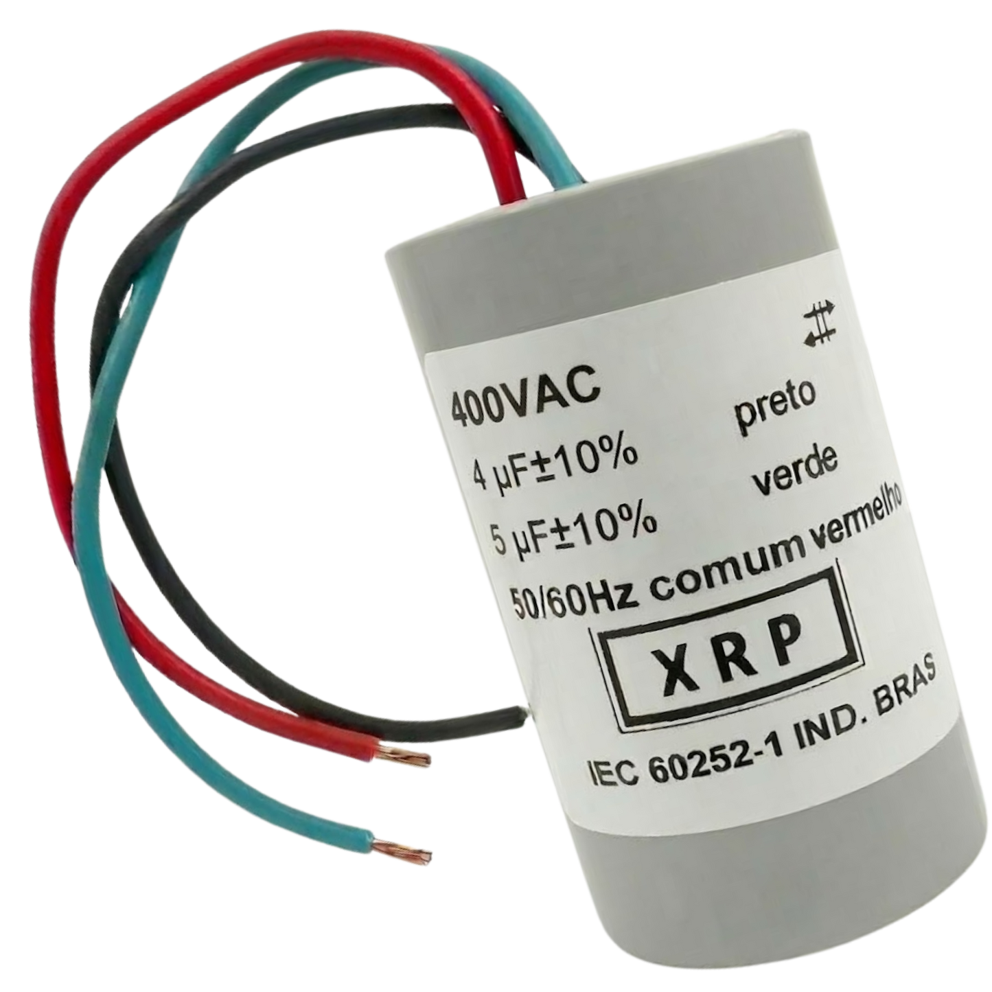 Capacitor De Partida 4uF+5uF 400V 27x47mm (3Fios)