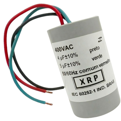 Capacitor De Partida 4uF+5uF 400V 27x47mm (3Fios)