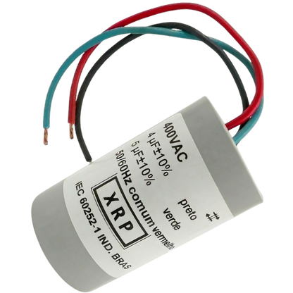 Capacitor De Partida 4uF+5uF 400V 27x47mm (3Fios)