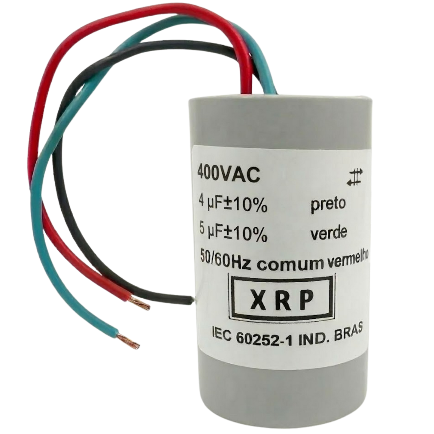 Capacitor De Partida 4uF+5uF 400V 27x47mm (3Fios)