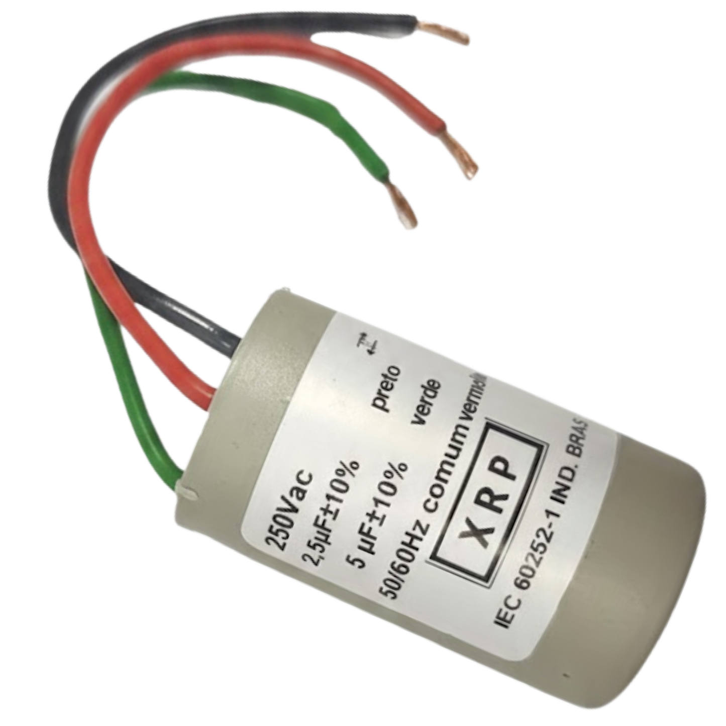 Capacitor De Partida 2,5uF+5uF 250 27x47mm (3Fios)