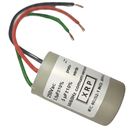 Capacitor De Partida 2,5uF+5uF 250 27x47mm (3Fios)