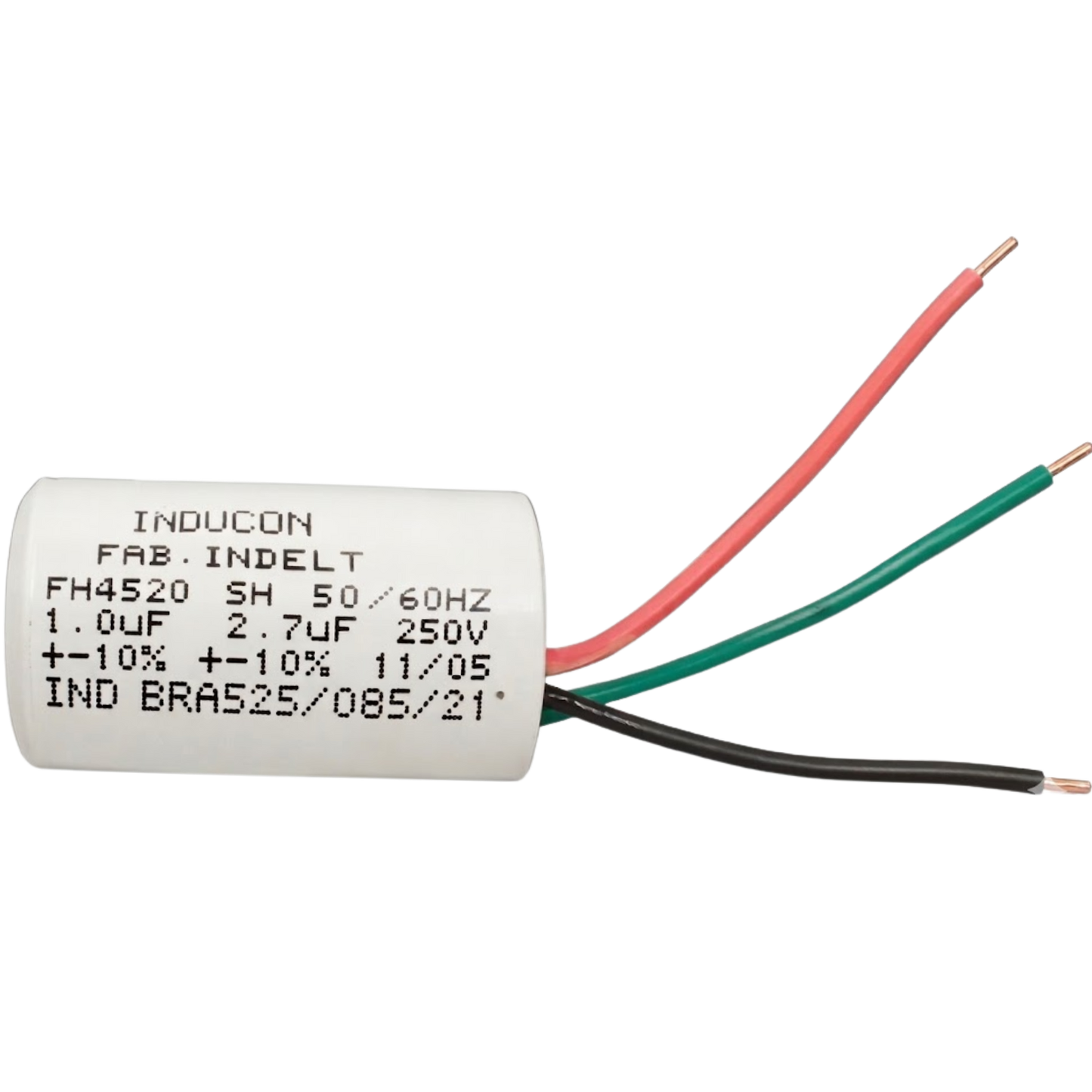 Capacitor De Partida 1uF+2,7uF 400V 27x47mm (3Fios)