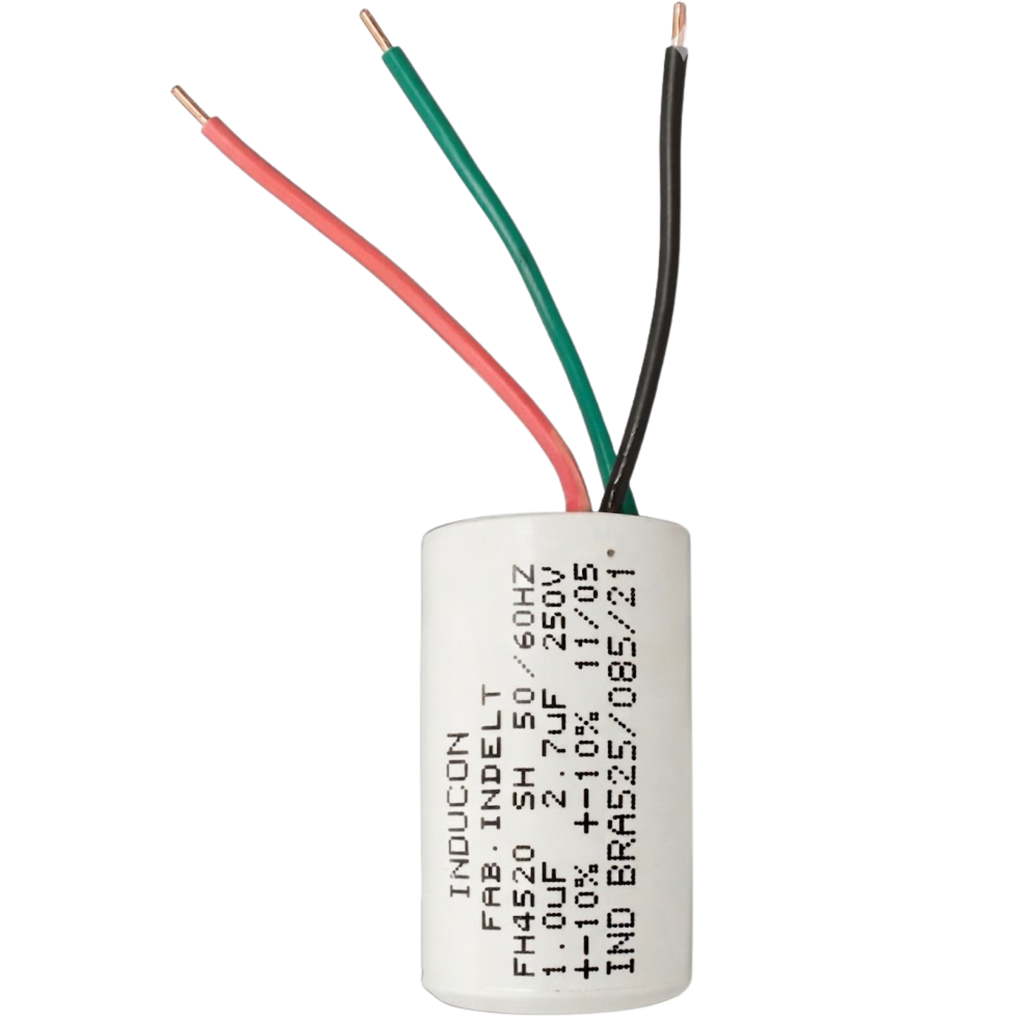 Capacitor De Partida 1uF+2,7uF 400V 27x47mm (3Fios)