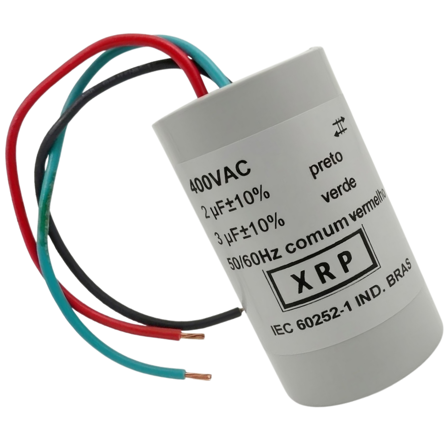 Capacitor De Partida 2uF+3uF 400V 30x47mm (3Fios)