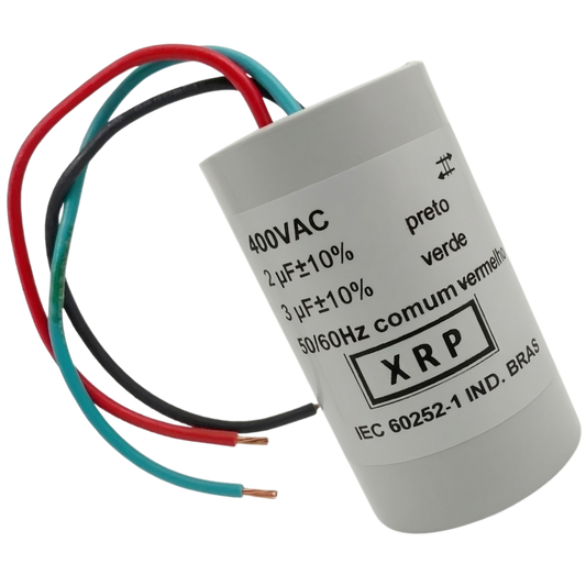 Capacitor De Partida 2uF+3uF 400V 30x47mm (3Fios)