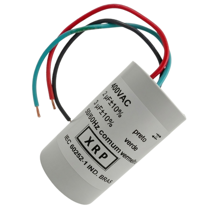 Capacitor De Partida 2uF+3uF 400V 30x47mm (3Fios)