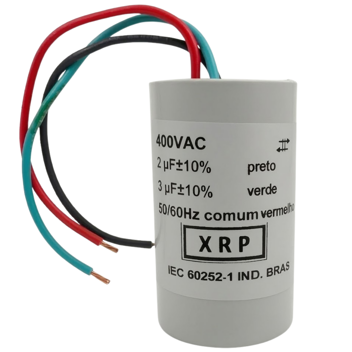 Capacitor De Partida 2uF+3uF 400V 30x47mm (3Fios)