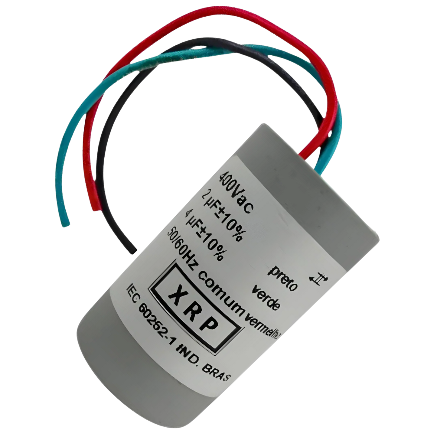 Capacitor De Partida 2uF+4uF 400V 27x50mm (3Fios)
