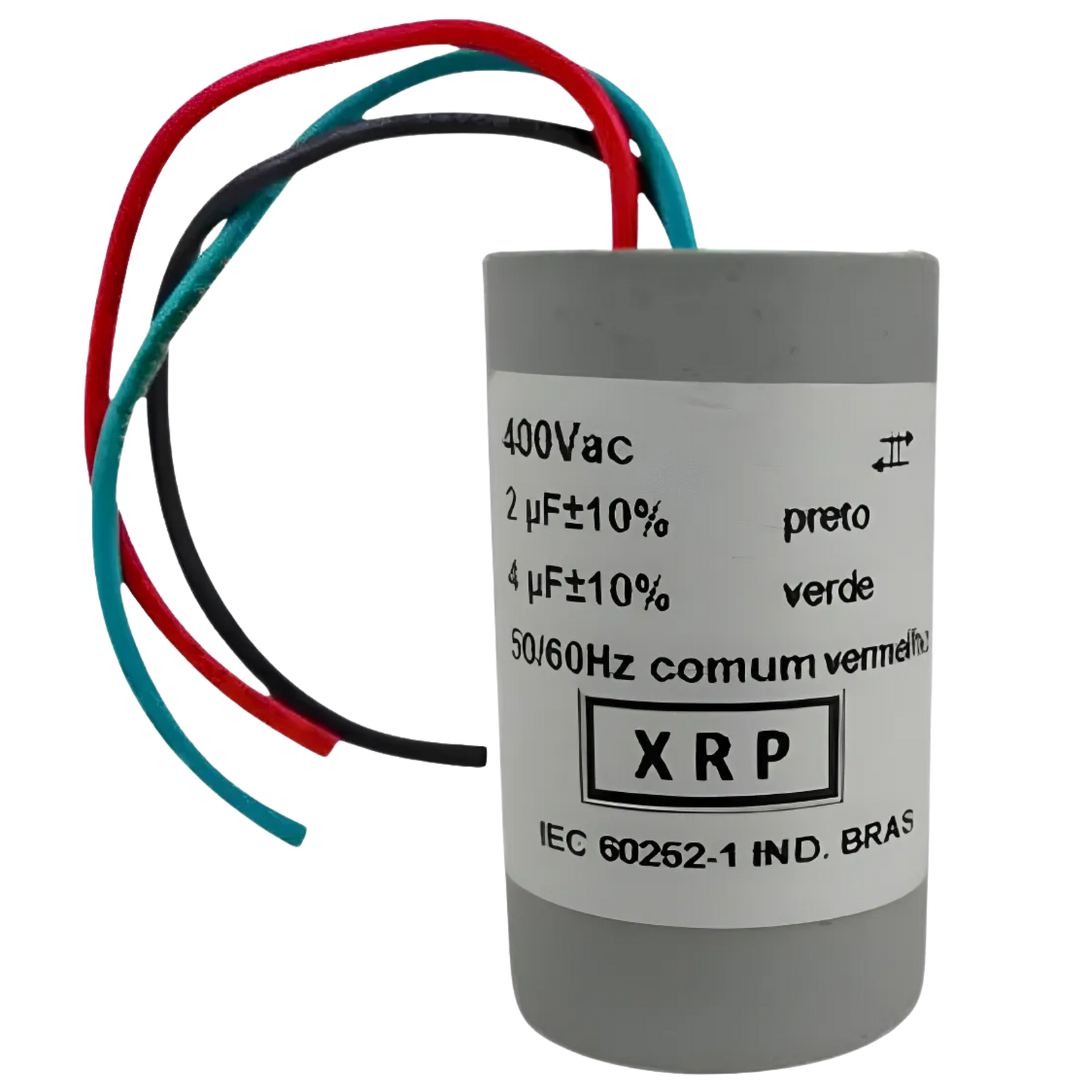 Capacitor De Partida 2uF+4uF 400V 27x50mm (3Fios)