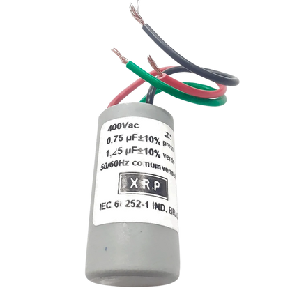 Capacitor De Partida 0,75uF+1,25uF 400V 27x47mm (3Fios)
