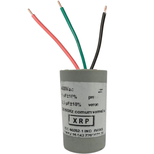 Capacitor De Partida 1uF+2,5uF 400V 27x47mm (3Fios)