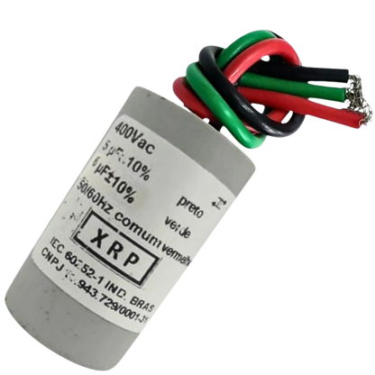 Capacitor De Partida 5uF+6uF 400V 27x47mm (3Fios)