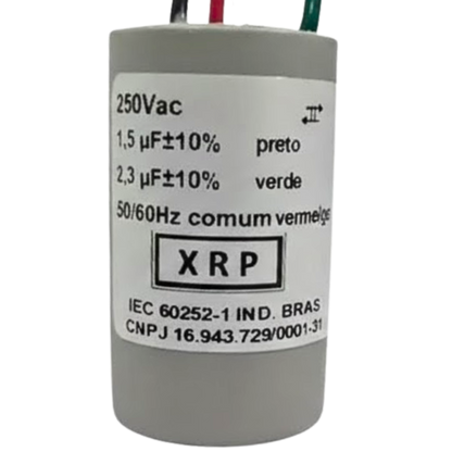 Capacitor De Partida 1,5uF+2,3uF 250V 29x49mm (3Fios)