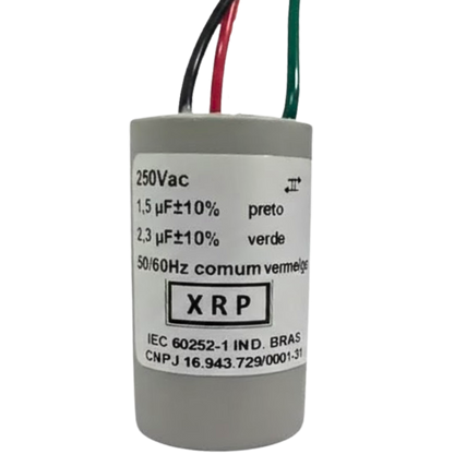 Capacitor De Partida 1,5uF+2,3uF 250V 29x49mm (3Fios)