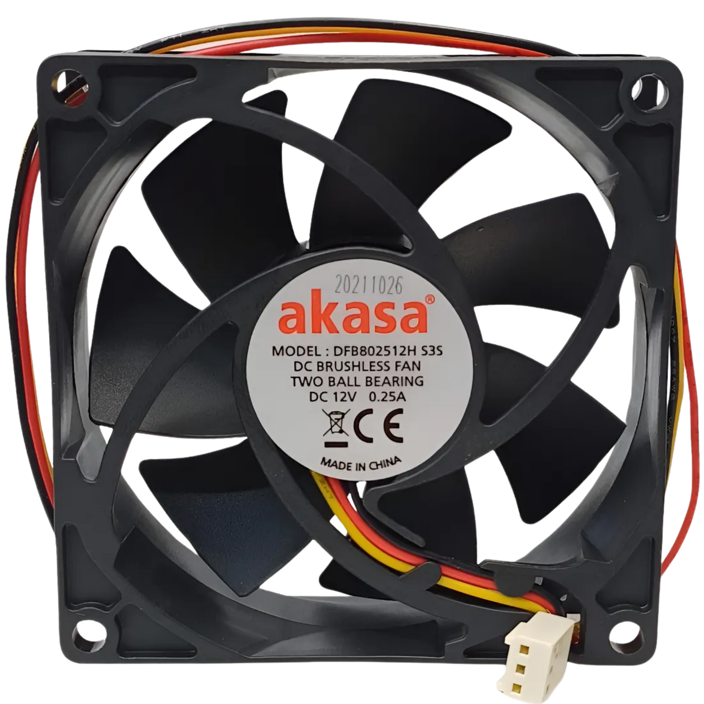 Microventilador DFB802512HS3 12VDC 0,17A 80x80x25mm