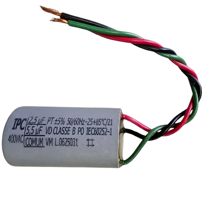 Capacitor De Partida 2,5uF+5,5uF 400V 27x50mm (3Fios)