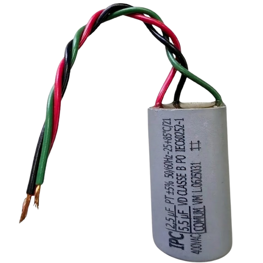 Capacitor De Partida 2,5uF+5,5uF 400V 27x50mm (3Fios)