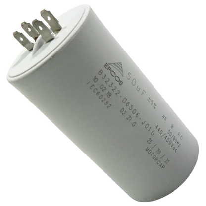 Capacitor De Partida 50uF 440/450V 50x95mm (Fast-on)