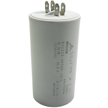 Capacitor De Partida 50uF 440/450V 50x95mm (Fast-on)