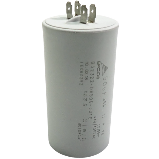 Capacitor De Partida 50uF 440/450V 50x95mm (Fast-on)