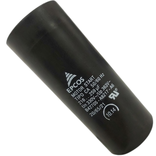 Capacitor De Partida 216uF-259uF 330V 45x107mm (Fast-on)