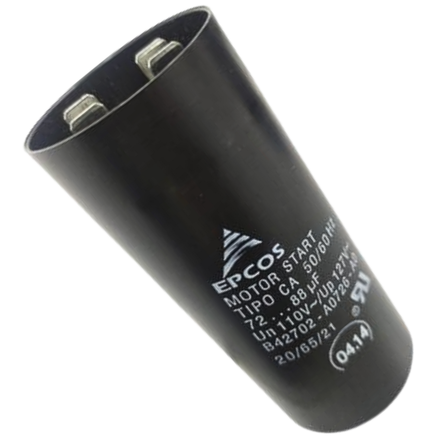 Capacitor De Partida 72uF+88uF 110V 37x83mm (Fast-on)