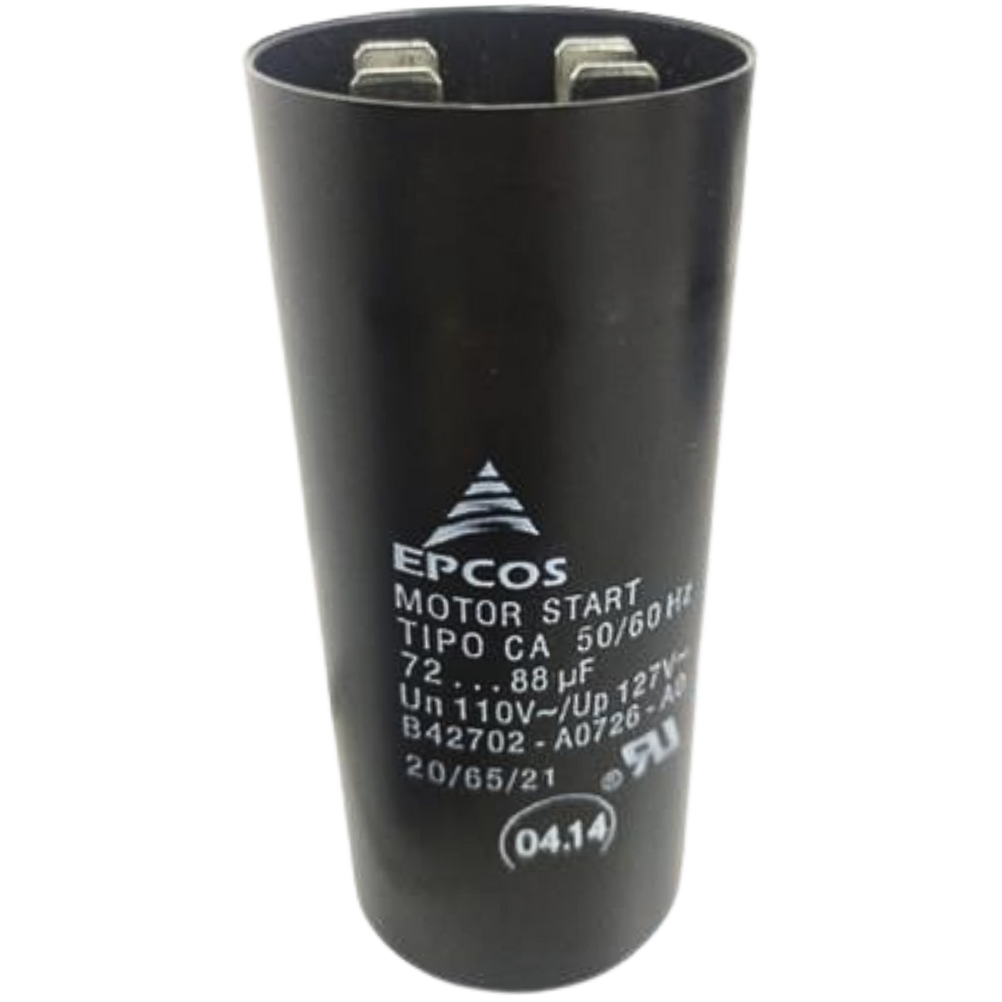 Capacitor De Partida 72uF+88uF 110V 37x83mm (Fast-on)