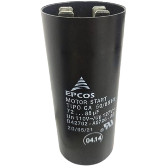 Capacitor De Partida 72uF+88uF 110V 37x83mm (Fast-on)