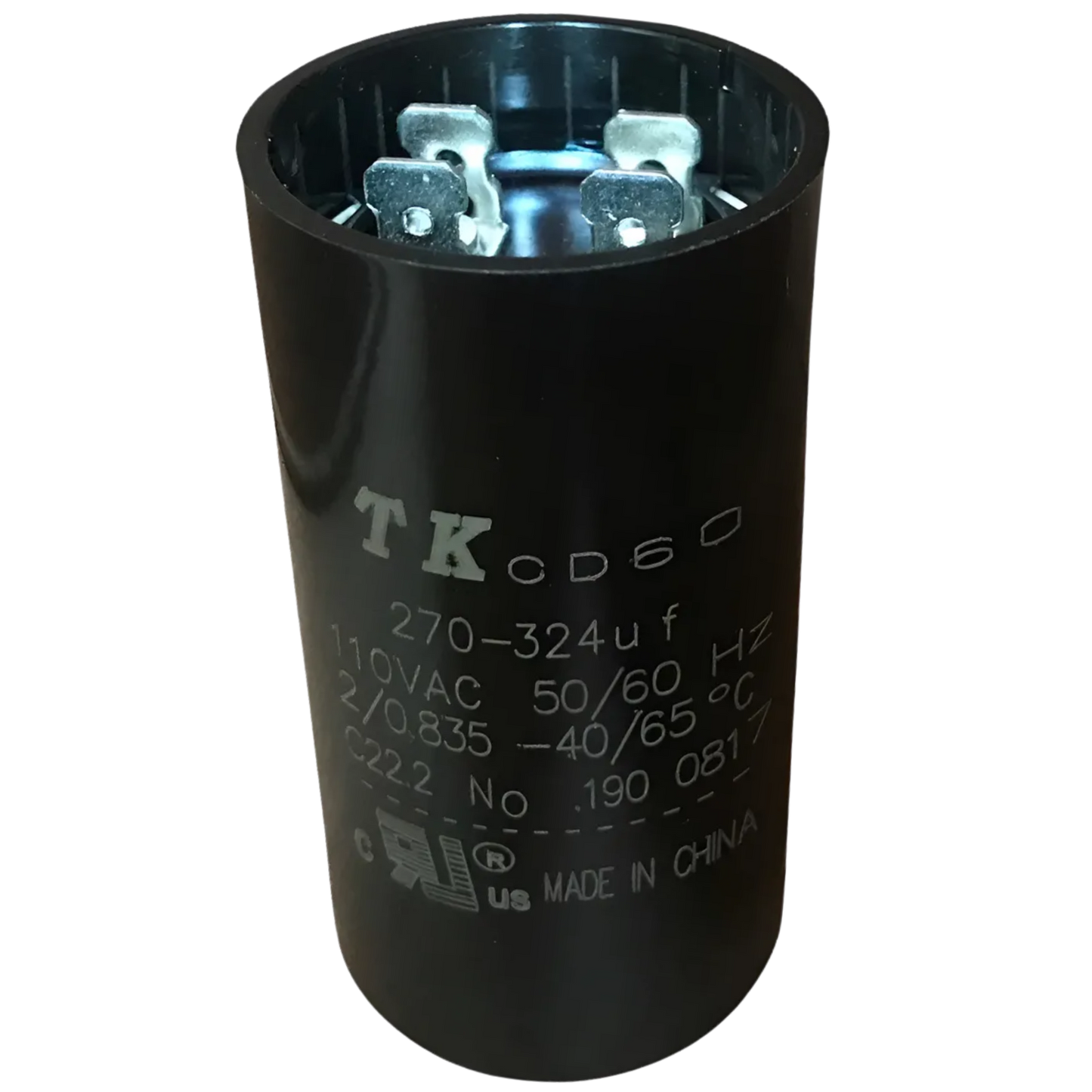 Capacitor De Partida 270uF-324uF 110V 36x70mm (Fast-on)