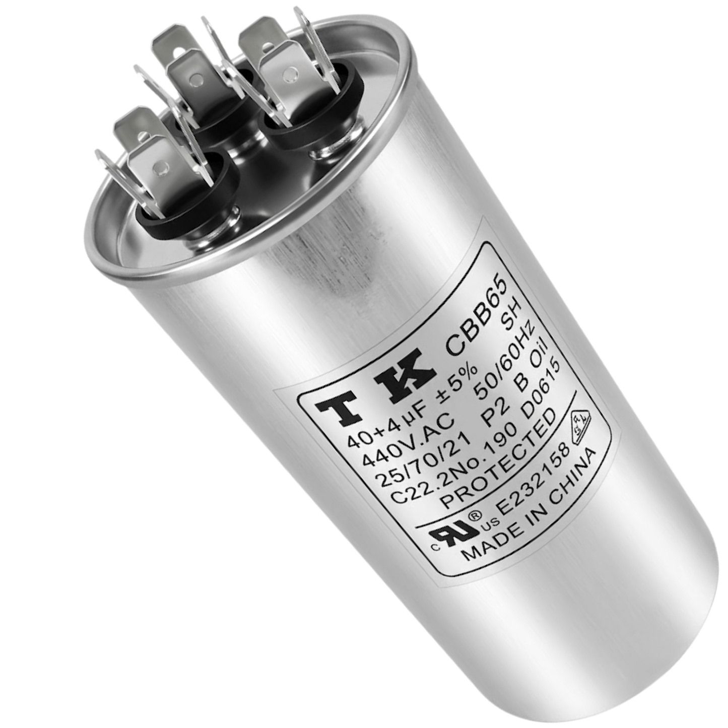 Capacitor De Partida 40uF+4uF 440V 55x105mm (Fast-on)