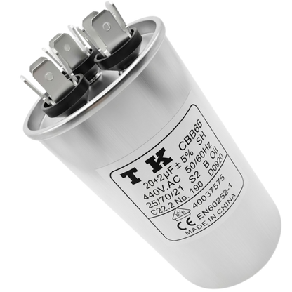 Capacitor De Partida 20uF+2uF 440V 50x90mm (Fast-on)