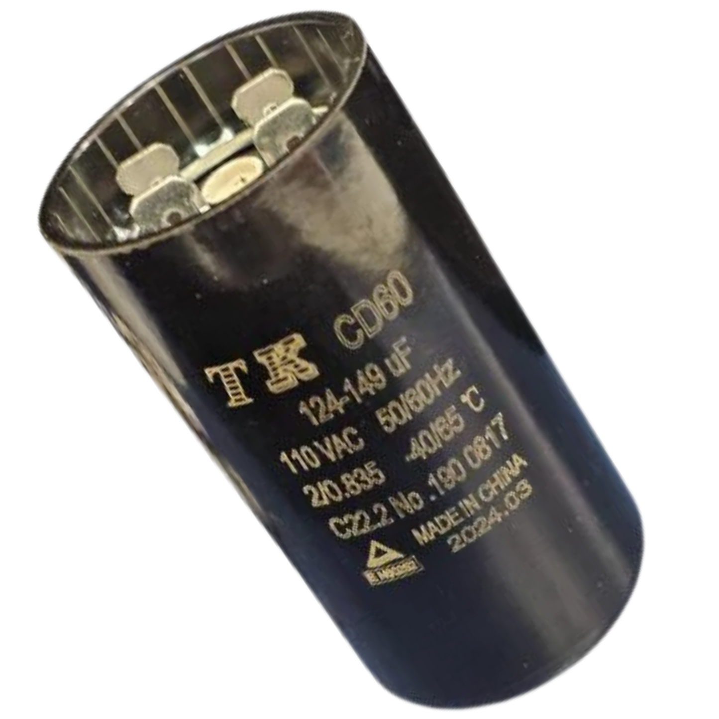 Capacitor De Partida 124uF+149uF 110V 36x70mm (Fast-on)