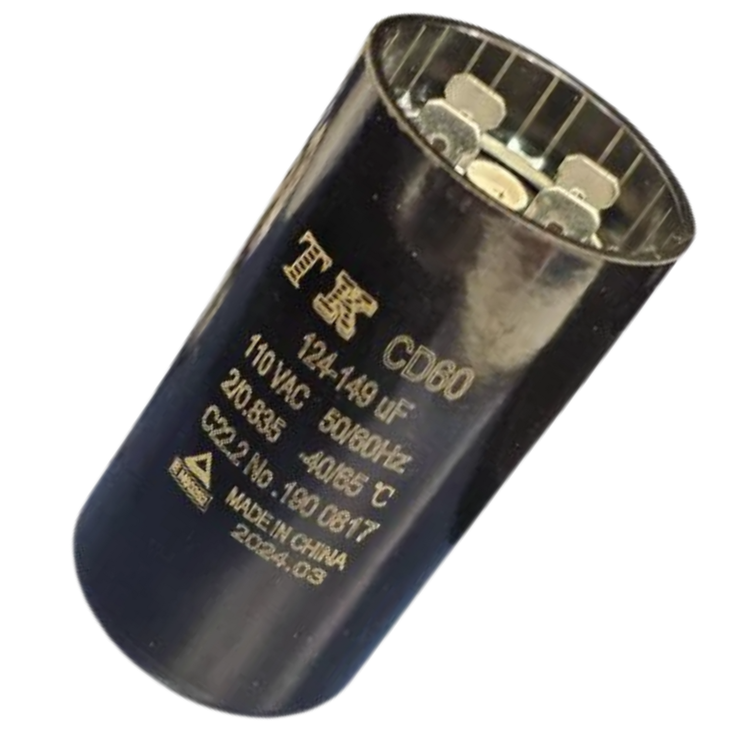 Capacitor De Partida 124uF+149uF 110V 36x70mm (Fast-on)