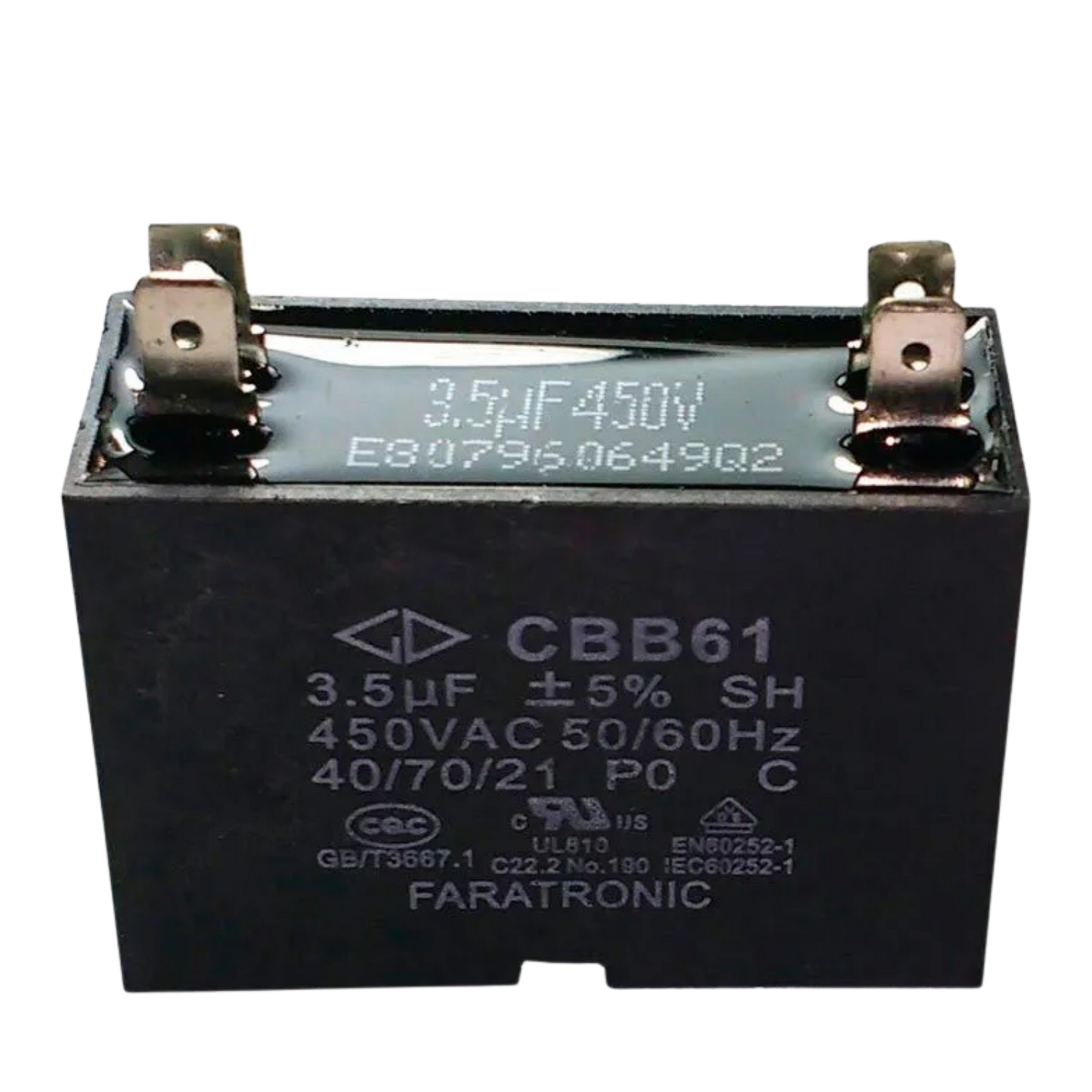 Capacitor De Partida CBB61 3,5uF 450V (Fast-on)