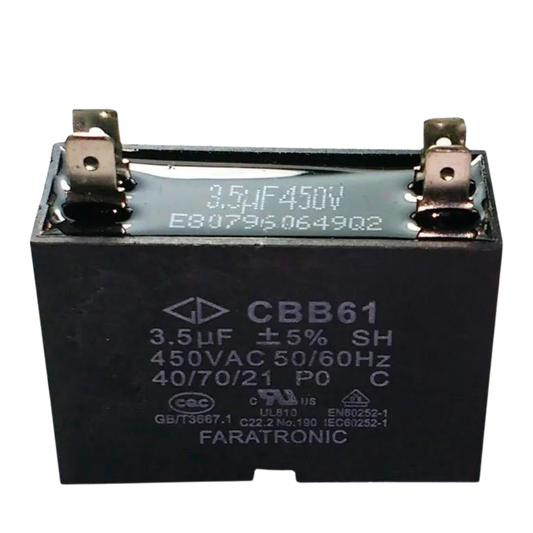 Capacitor De Partida CBB61 3,5uF 450V (Fast-on)
