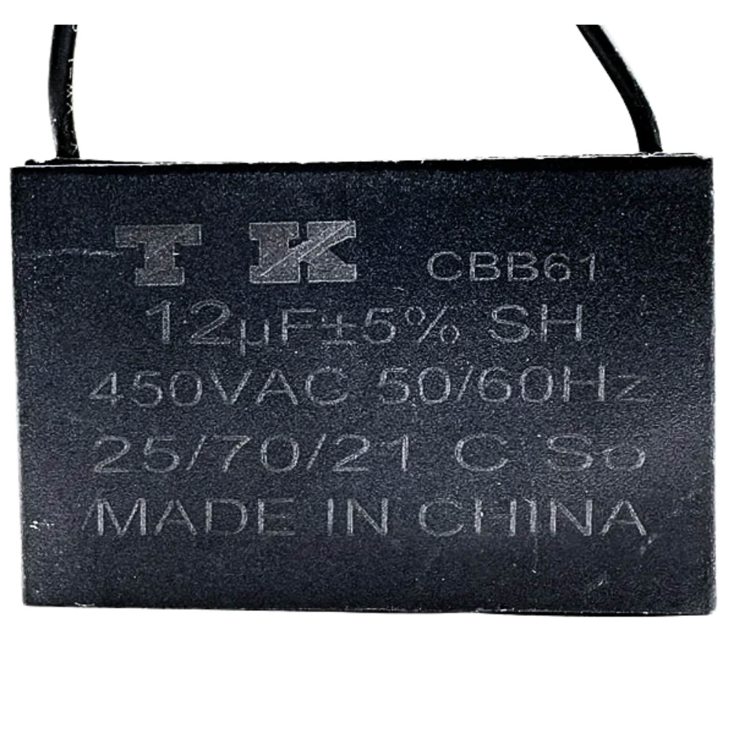 Capacitor De Partida CBB61 12uF 450V (2Fios)