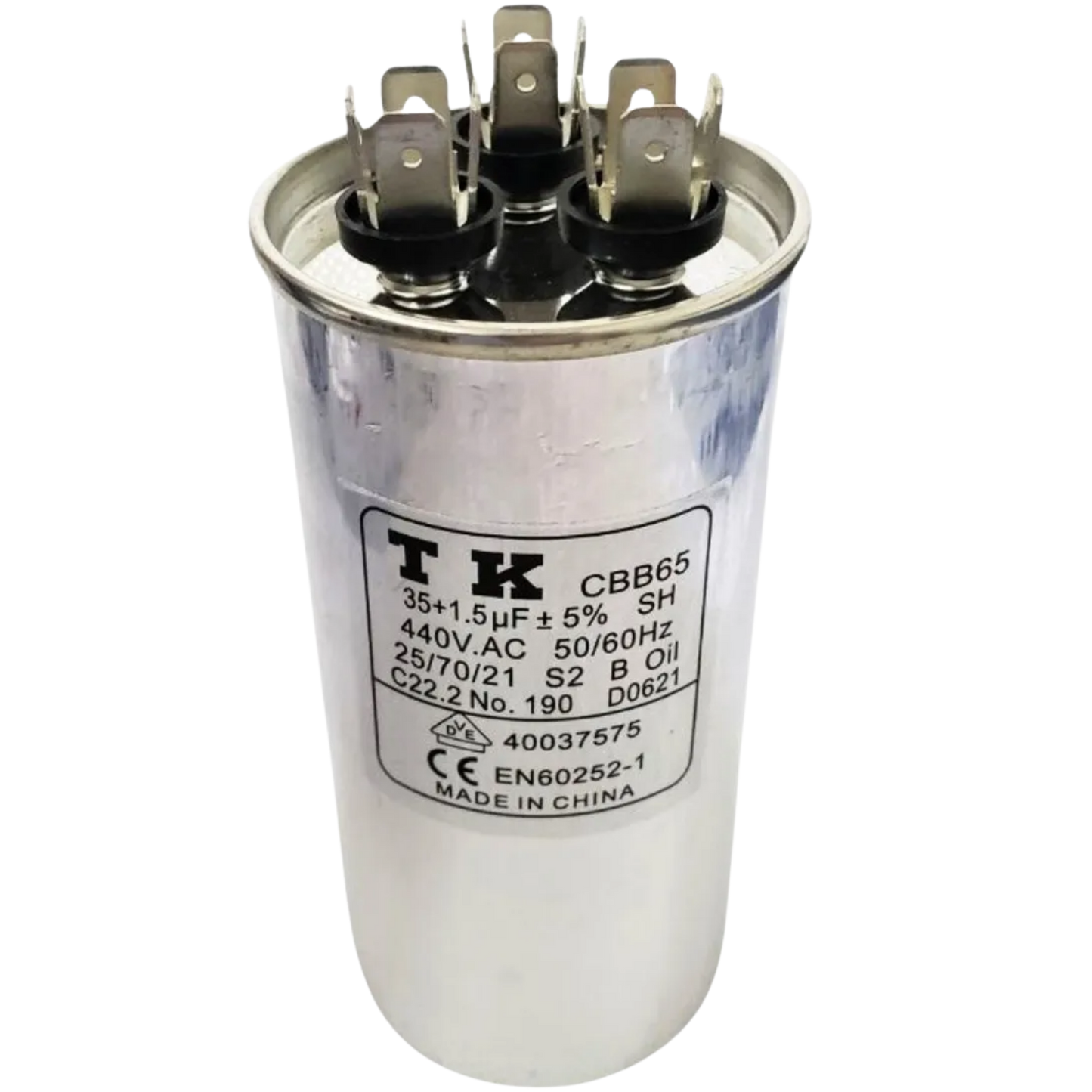 Capacitor De Partida 35uF+1,5uF 440V 50x105mm (Fast-on)