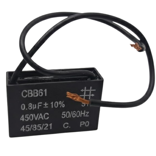 Capacitor De Partida CBB61 0,8uF 450V (2Fios)