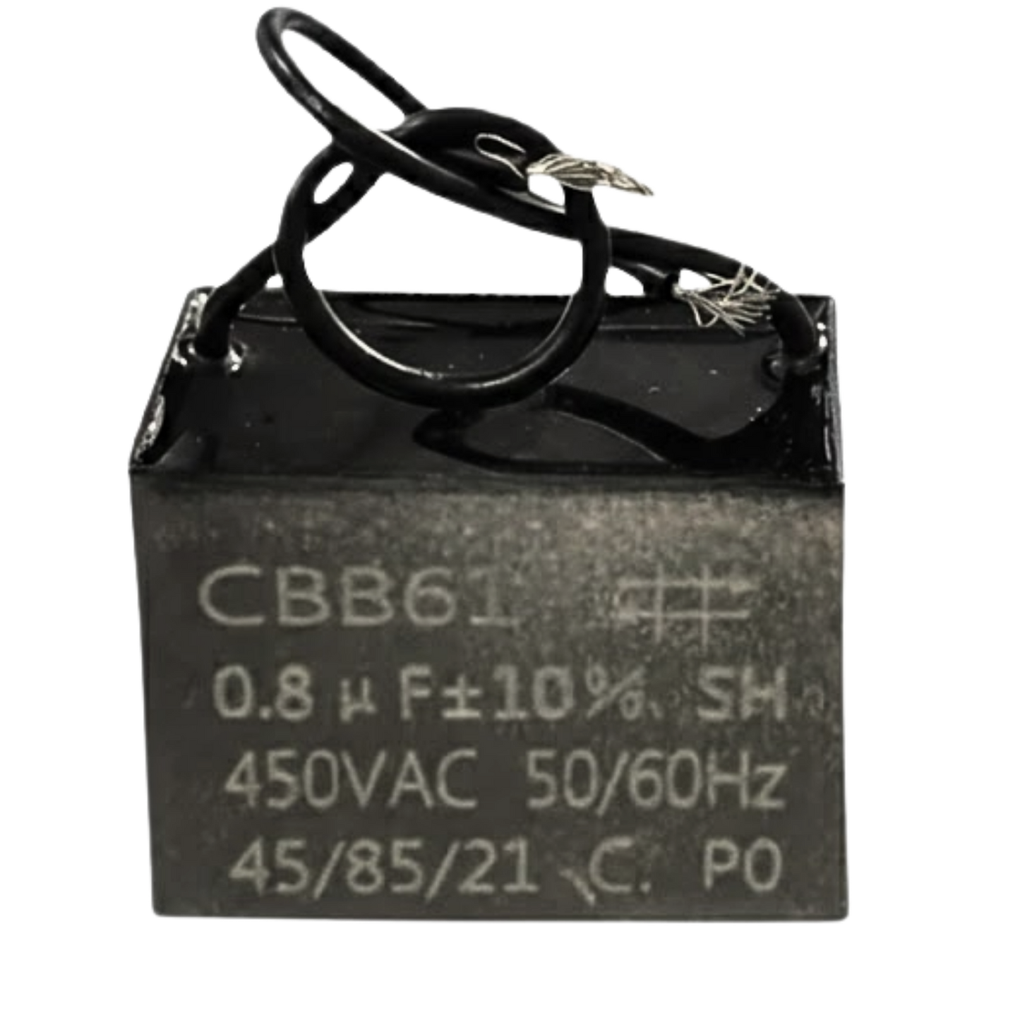 Capacitor De Partida CBB61 0,8uF 450V (2Fios)