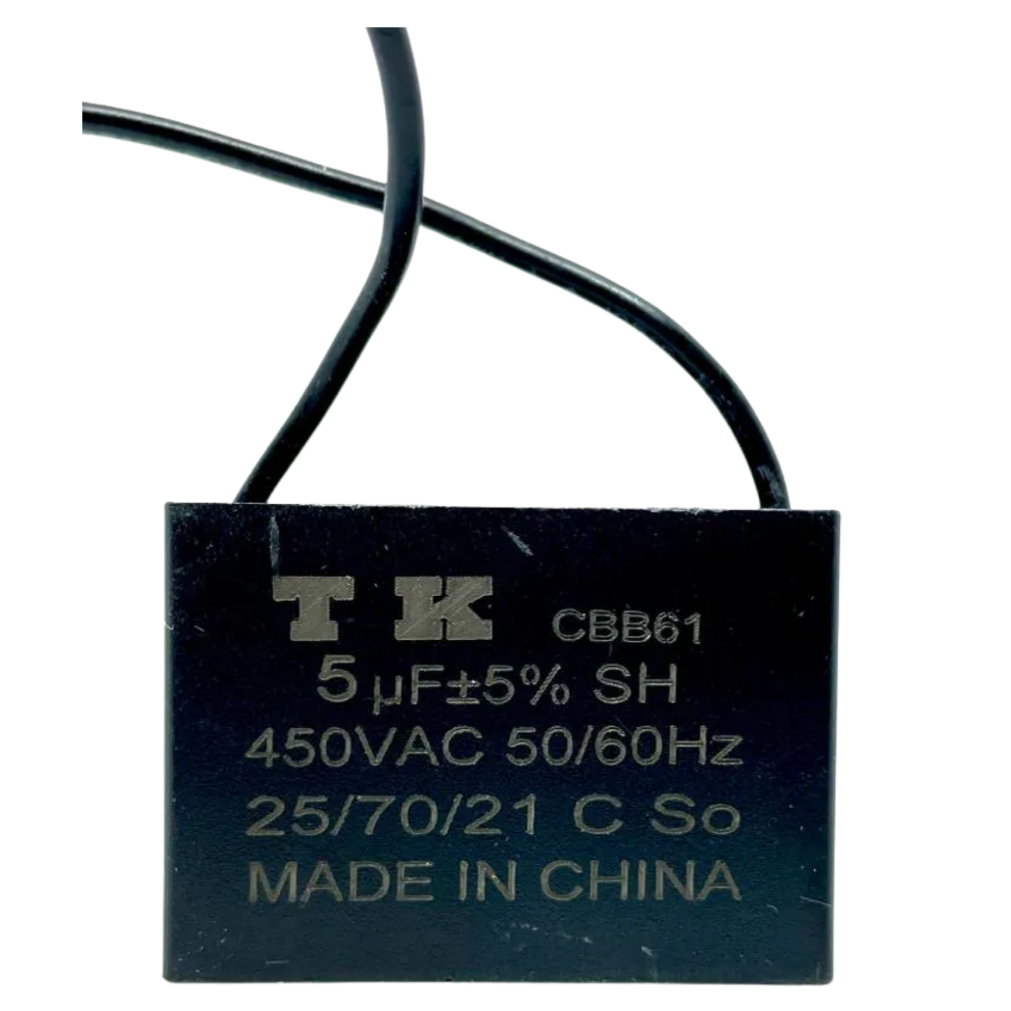 Capacitor De Partida CBB61 5uF 450V (2Fios)