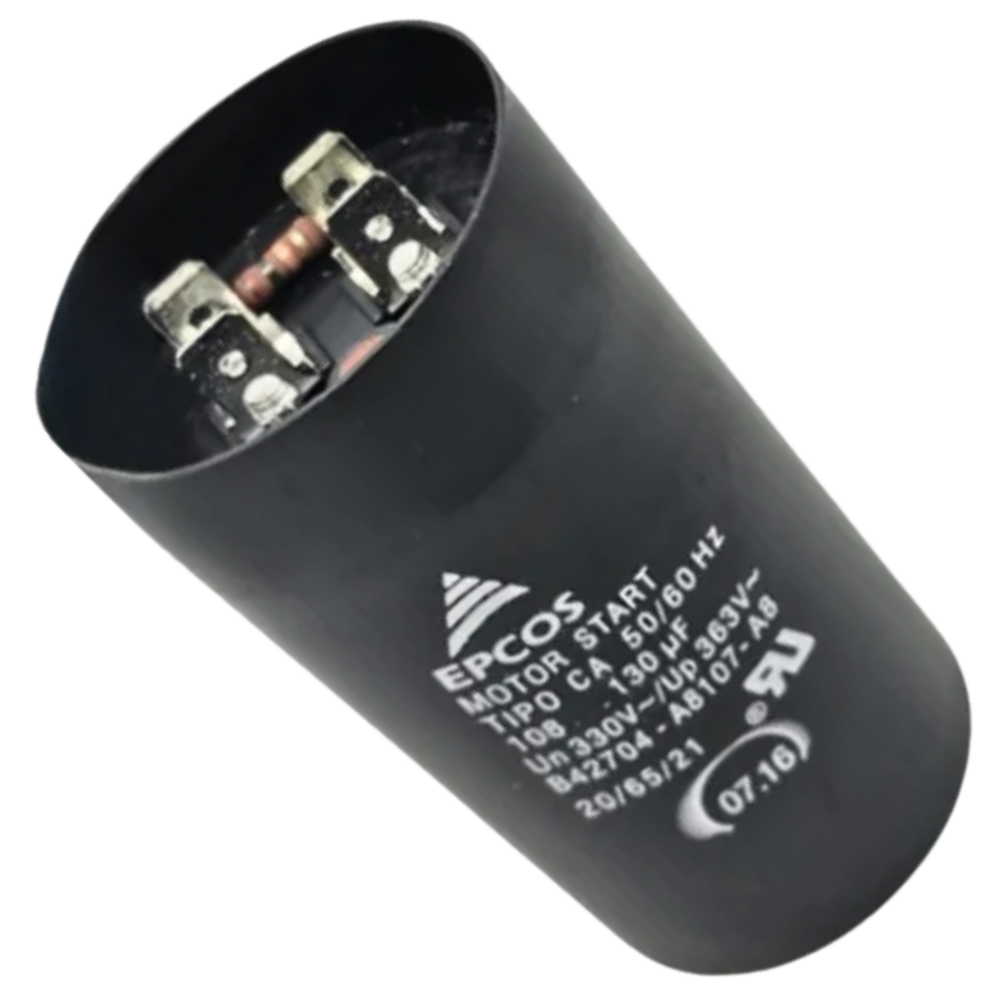 Capacitor De Partida 108uF+130uF 330V 46x86mm (Fast-on)
