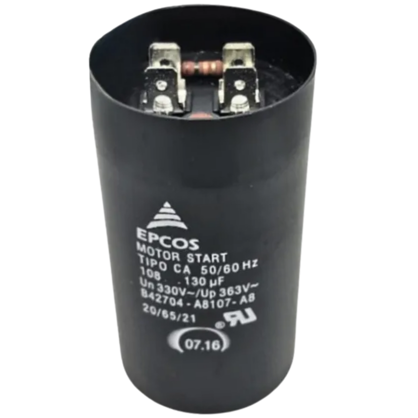 Capacitor De Partida 108uF+130uF 330V 46x86mm (Fast-on)