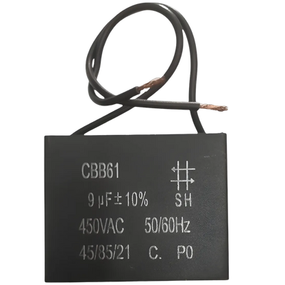 Capacitor De Partida CBB61 9uF 450V (2Fios)