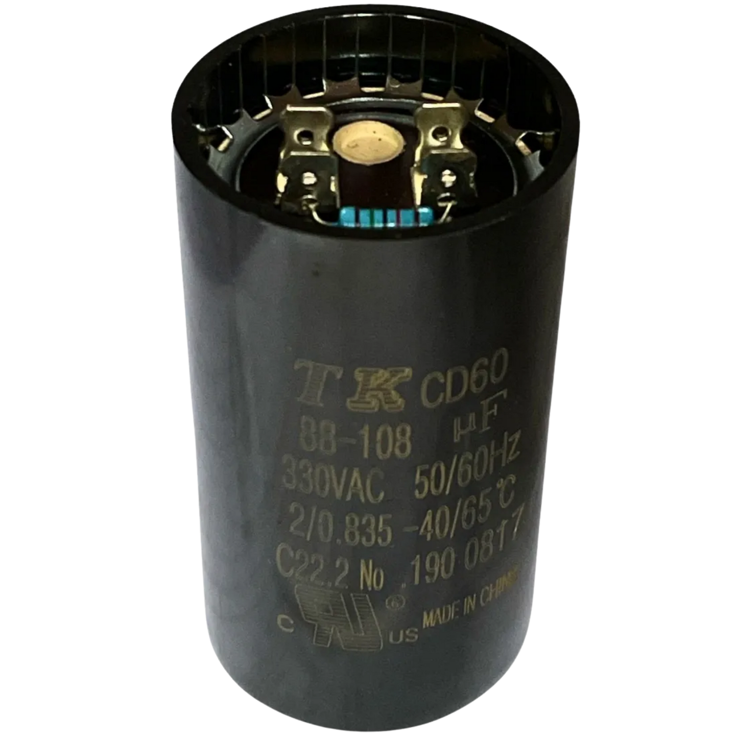 Capacitor De Partida 88uF-108uF 330V 46x86mm (Fast-on)